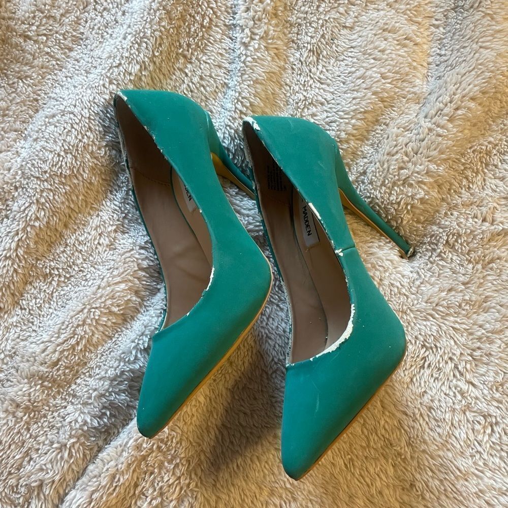 Emerald green heels